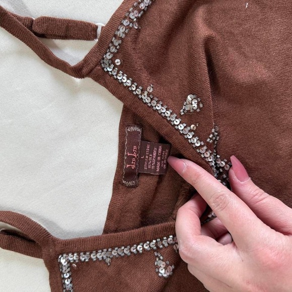 Y2K dmbm brown silk blend cami size large - Picture 6 of 6